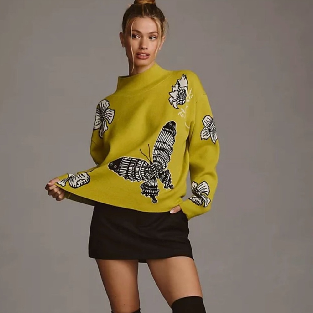 Anthropologie Florence Balducci Carys
Sweater Size XL X-LARGE Chartreuse